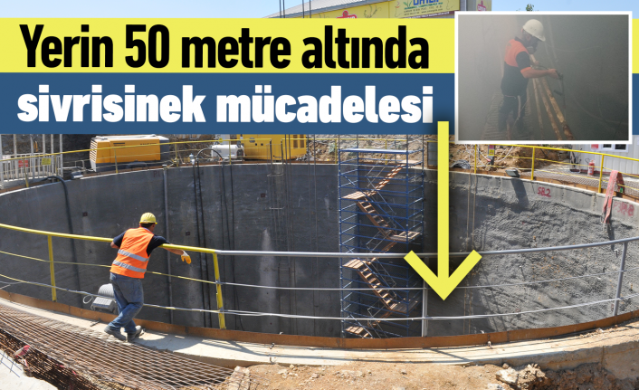 Yerin 50 metre altında sivrisinek mücadelesi