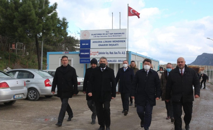 TUNÇ, Amasra Liman  Mendirek  Onarım İnşaattını  Ziyaret Etti