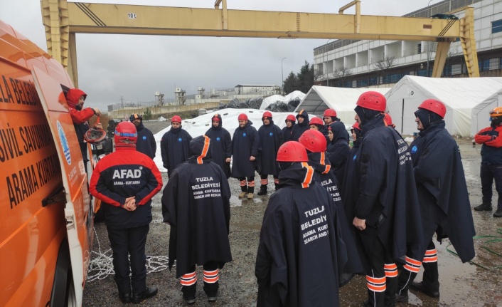 Tuzla Belediyesi’nden afetlere karşı örnek eğitim