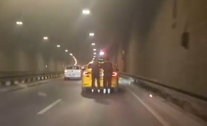 Maltepe’de patenli gençlerin tehlikeli yolculuğu kamerada