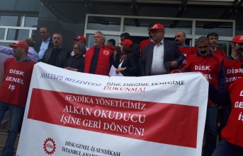 DİSK, Maltepe Belediyesi önünde 'ADALET”...