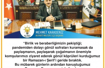 Maltepe Ak Parti İlçe Başkanı Mehmet Karadenizi'in...