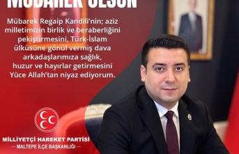 MHP Maltepe İlçe Başkanı Aykut Doğanın kandil mesajı